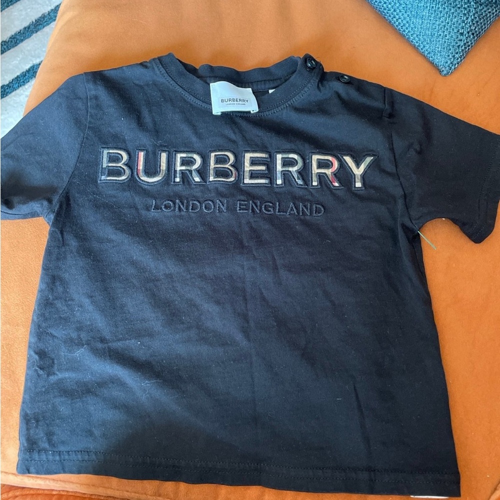 Burberry Kids Black T-Shirt 2T